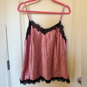 Pink Lace Trim Camisole